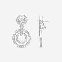 Suna Brothers Platinum Diamond Circle Earrings E2389P