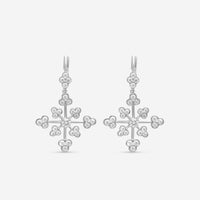 Suna Brothers Platinum & 18K White Gold Diamond Lace Earrings E2396P-LB