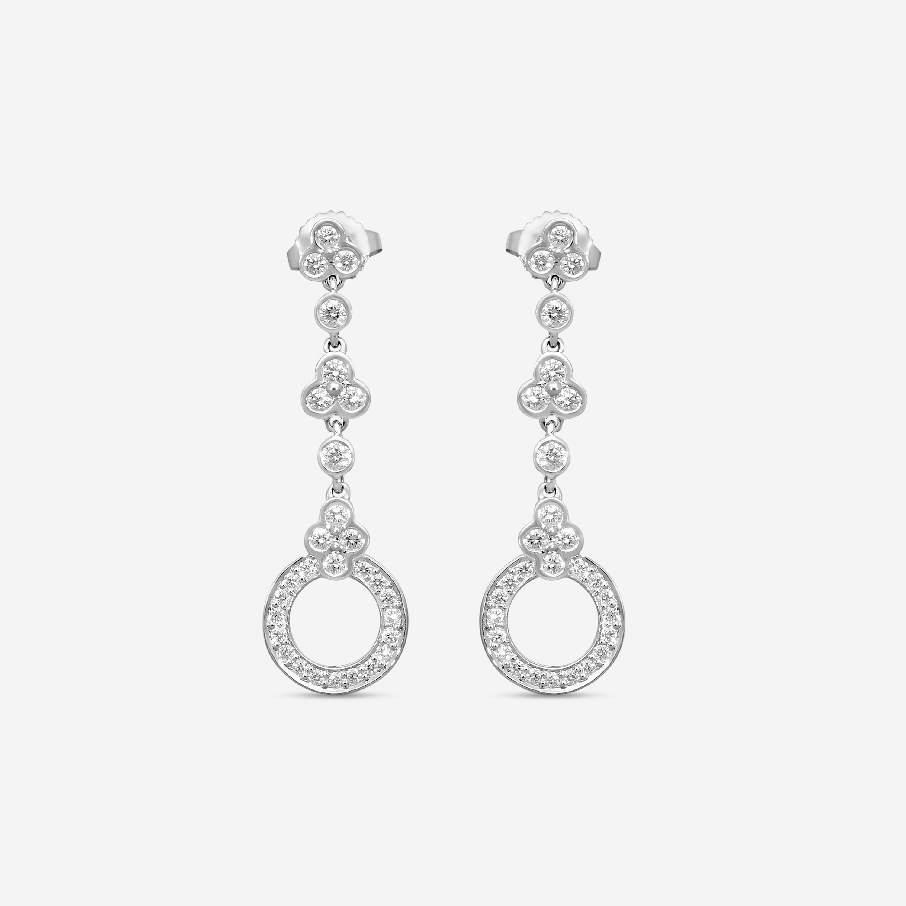 Suna Brothers Platinum Diamond Lace Earrings E2427P