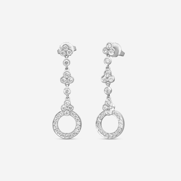 Suna Brothers Platinum Diamond Lace Earrings E2427P