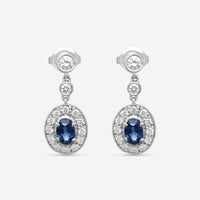 Suna Brothers 18K White Gold Sapphire & Diamond Earrings E2486SW