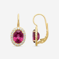 Suna Brothers 18K Yellow Gold Rhodolite & Diamond Earrings E2528RHY-LB