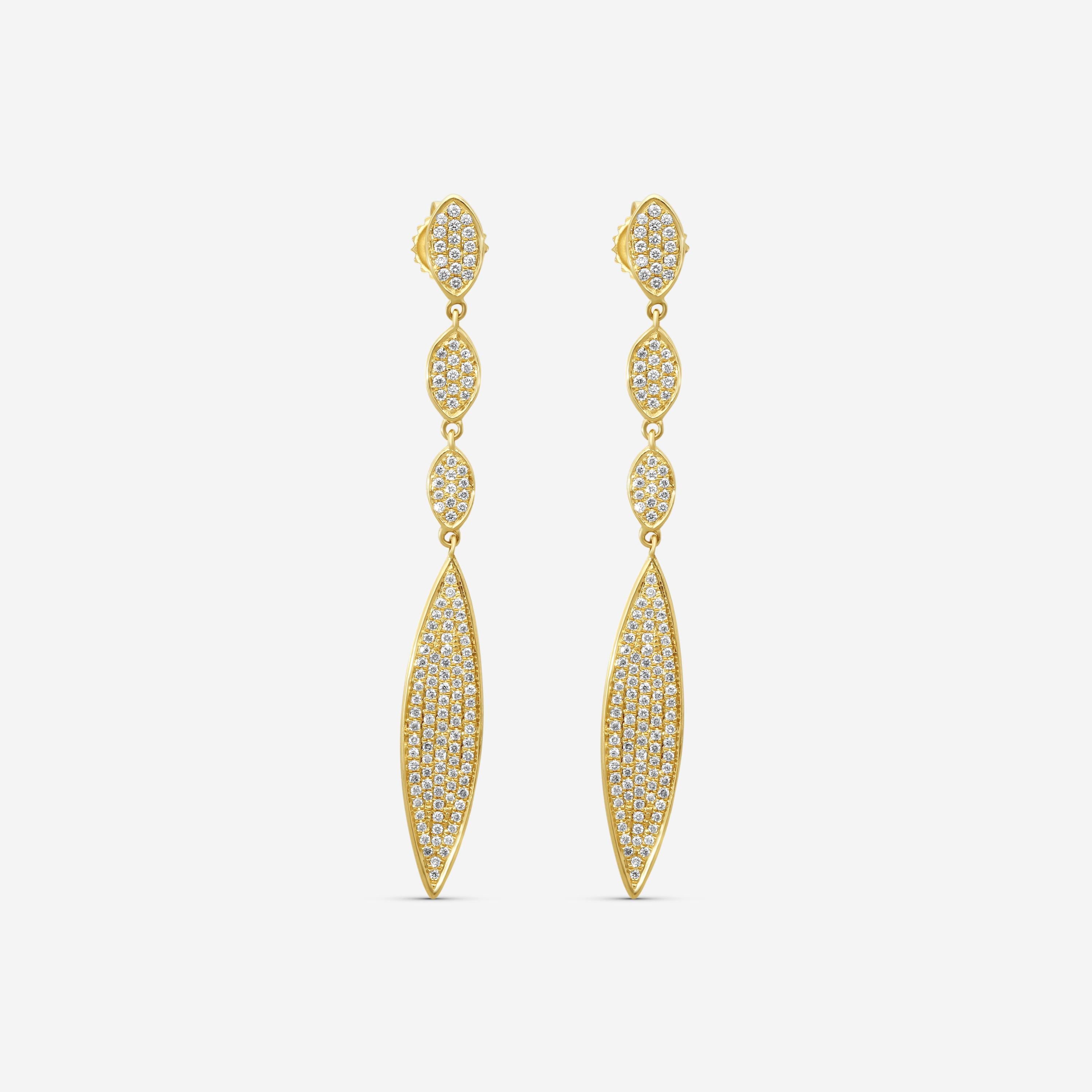 Sydney Evan Marquise 14K Yellow Gold Diamond Drop Earrings E26791-Y