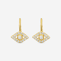 Sydney Evan Bezel Protective Eye 14K Yellow Gold Diamond Drop Earrings E35954-Y