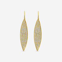 Sydney Evan 14K Yellow Gold Diamond Pavé Elongated Marquise Drop Earrings E36118-Y