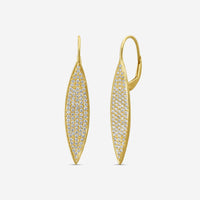 Sydney Evan 14K Yellow Gold Diamond Pavé Elongated Marquise Drop Earrings E36118-Y