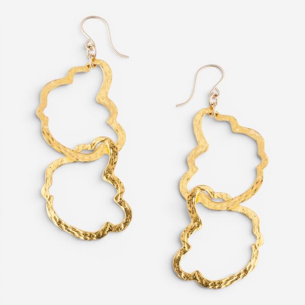 Devon Leigh 18K Yellow Gold Plated Brass & 14K Gold Filled Dangle Earrings E3665