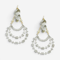 Devon Leigh Rhodium Plated Brass & 14K Yellow Gold Pearl Dangle Earrings E3768