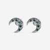 Sydney Evan Pavé Moon 14K Blackened Gold Diamond Stud Earrings E5038TB-B