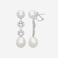 Assael 18K White Gold South Sea Cultured Pearl and Diamond Drop Earrings E5053 - THE SOLIST