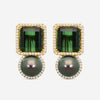 Assael 18K Yellow Gold Green Tourmaline, Pearl & Diamond Drop Earrings E5352 - THE SOLIST
