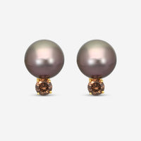 Assael 18K Yellow Gold Tahitian Pearl & Diamond Clip-On Earrings E5463
