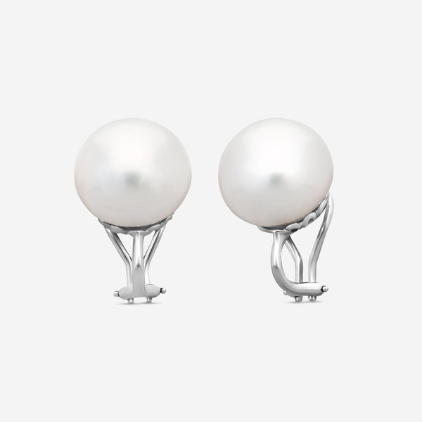 Assael 18K White Gold South Sea Cultured Pearl Clip Earrings E6558 - THE SOLIST
