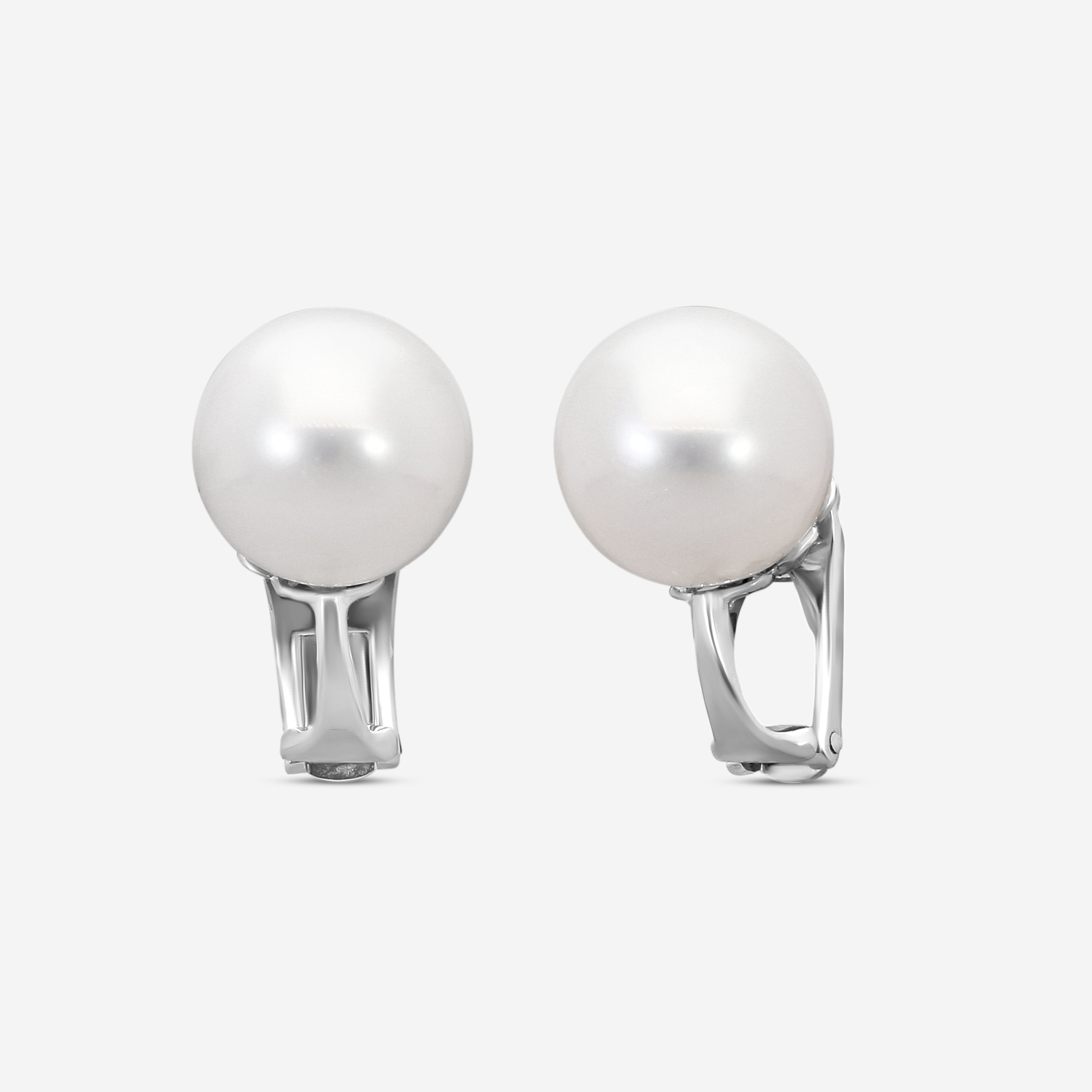 Assael 18K White Gold South Sea Cultured Pearl Clip Earrings E6580 - THE SOLIST