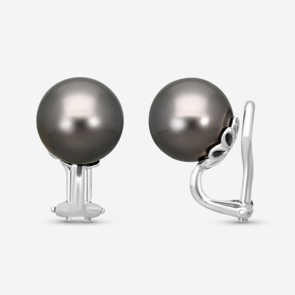 Assael 18K White Gold Tahitian Cultured Pearl Clip-On Earrings E6587