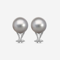 Assael 18K White Gold Tahitian Cultured Pearl Clip Earrings E6651 - THE SOLIST