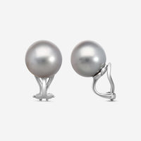 Assael 18K White Gold Tahitian Cultured Pearl Clip Earrings E6651 - THE SOLIST