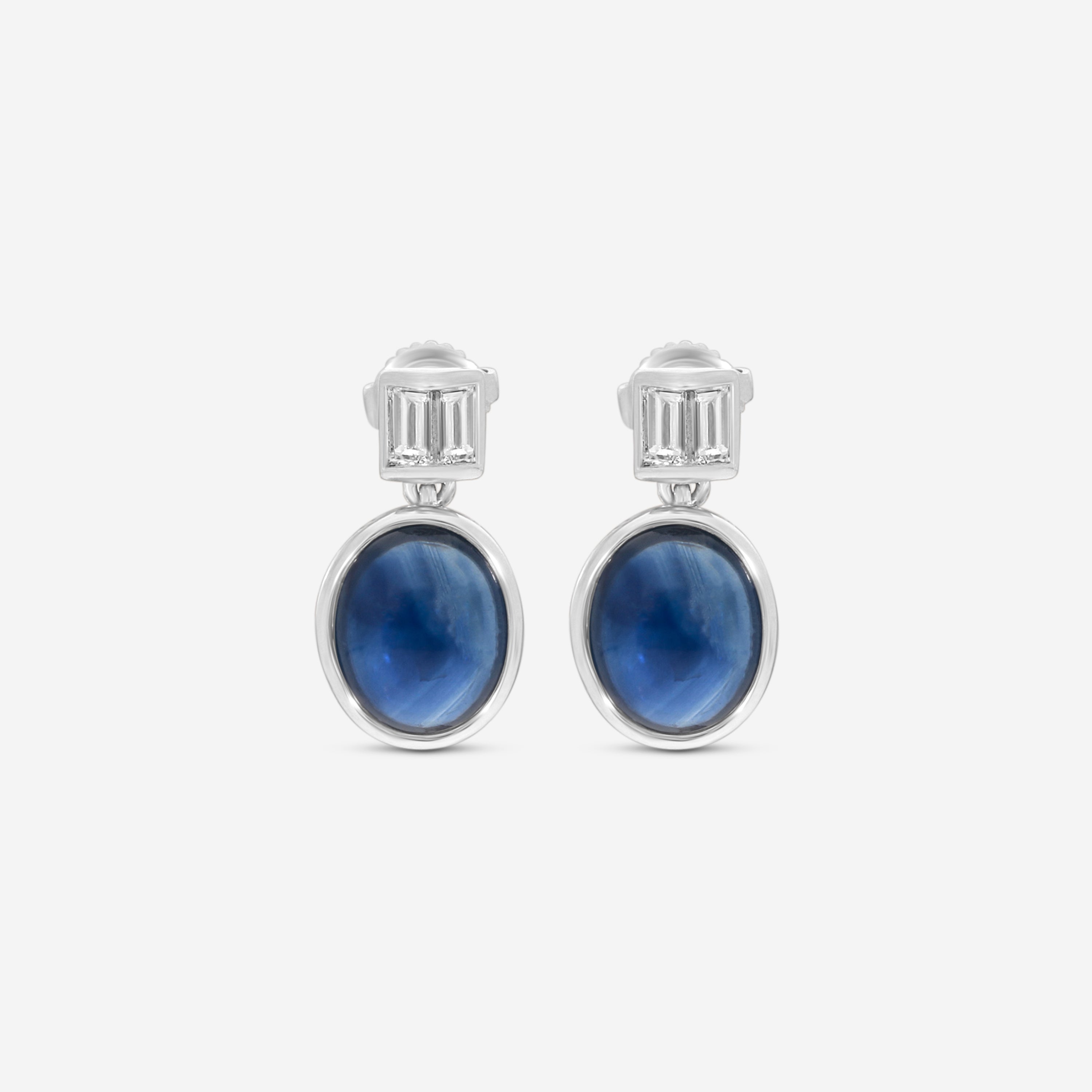 Assael Platinum Diamond & Sapphire Earrings E6713