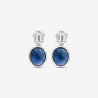 Assael Platinum Diamond & Sapphire Earrings E6713