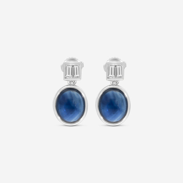 Assael Platinum Diamond & Sapphire Earrings E6713