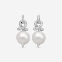 Assael 18K White Gold Diamond & South Sea Cultured Pearl Earrings E6727 - THE SOLIST