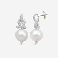 Assael 18K White Gold Diamond & South Sea Cultured Pearl Earrings E6727 - THE SOLIST