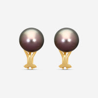 Assael 18K Yellow Gold Tahitian Cultured Pearl Clip Earrings E6945 - THE SOLIST