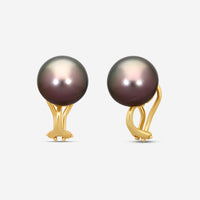 Assael 18K Yellow Gold Tahitian Cultured Pearl Clip Earrings E6945 - THE SOLIST