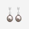 Assael 18K White Gold Diamond & Tahitian Cultured Pearl Drop Earrings E7323 - THE SOLIST