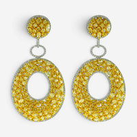 Diana M. Jewels 18K White & Yellow Gold Diamond Openwork Earrings E87968YD-1