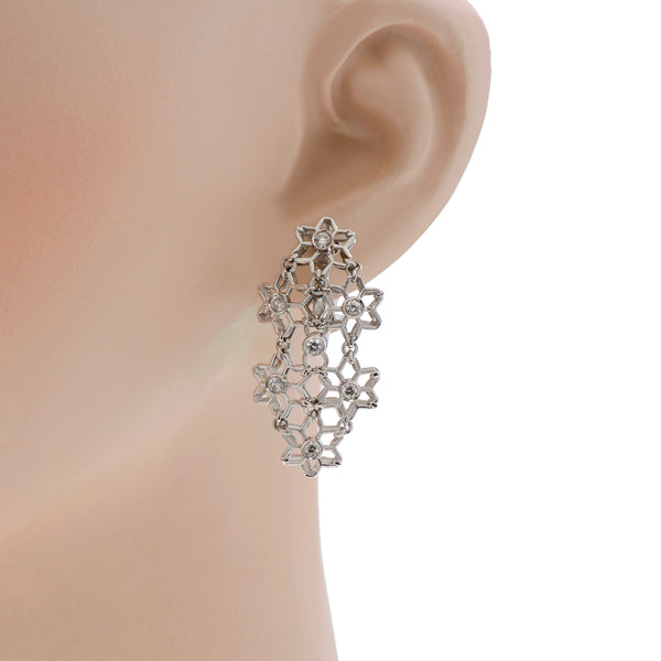 Piero Milano 18K White Gold, Diamond Drop Earrings EADI-109301-150 - THE SOLIST