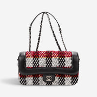 Chanel Timeless Tweed Canvas Shoulder Bag EAG6830