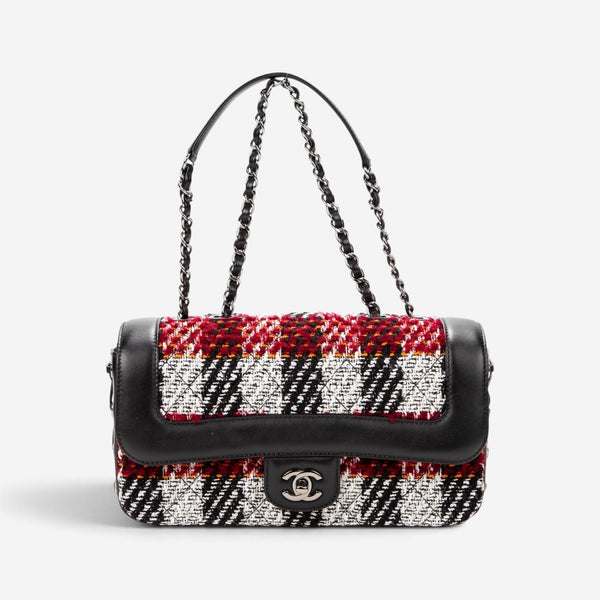 Chanel Timeless Tweed Canvas Shoulder Bag EAG6830