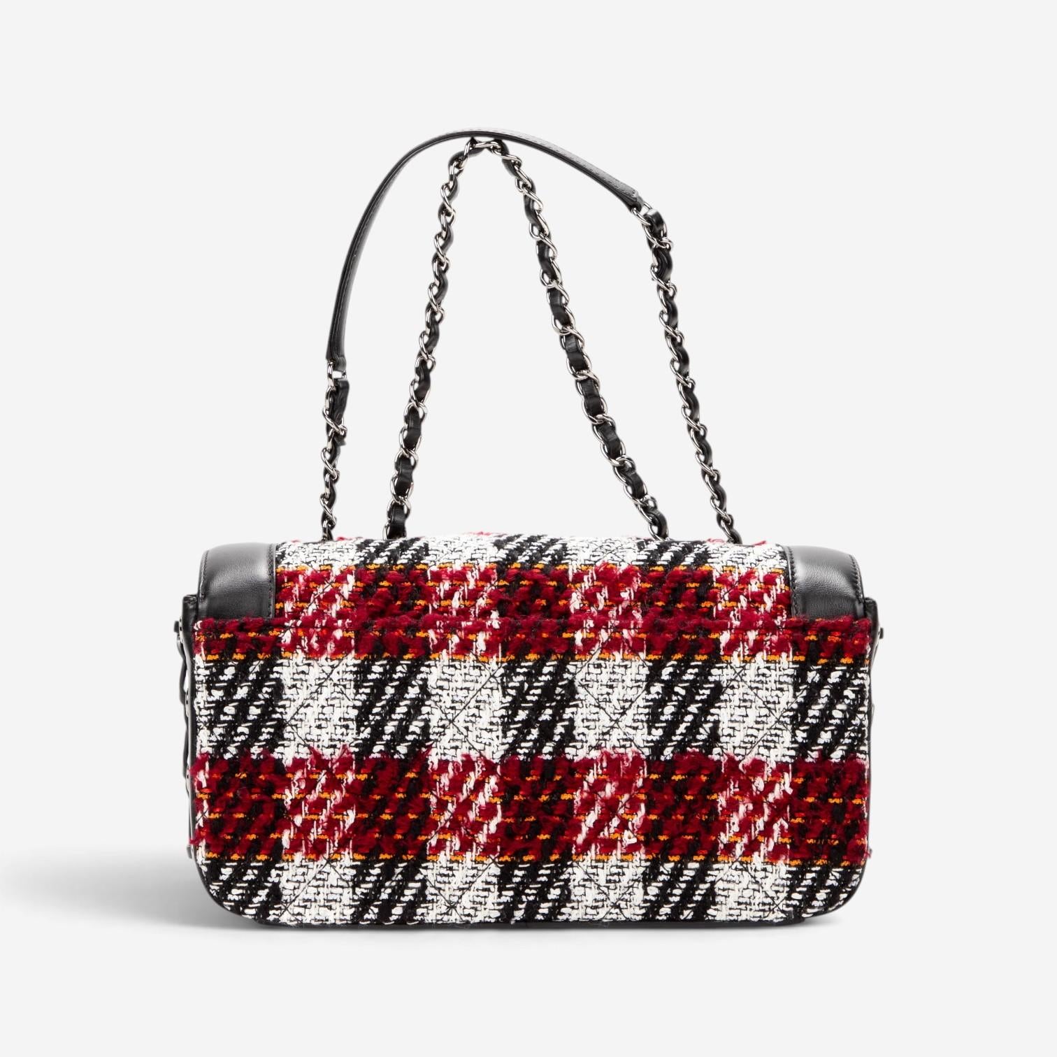 Chanel Timeless Tweed Canvas Shoulder Bag EAG6830
