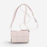 Bottega Veneta Mini Cassette Light Lilac Intrecciato Leather Shoulder Bag EAH021