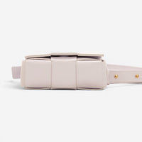 Bottega Veneta Mini Cassette Light Lilac Intrecciato Leather Shoulder Bag EAH021