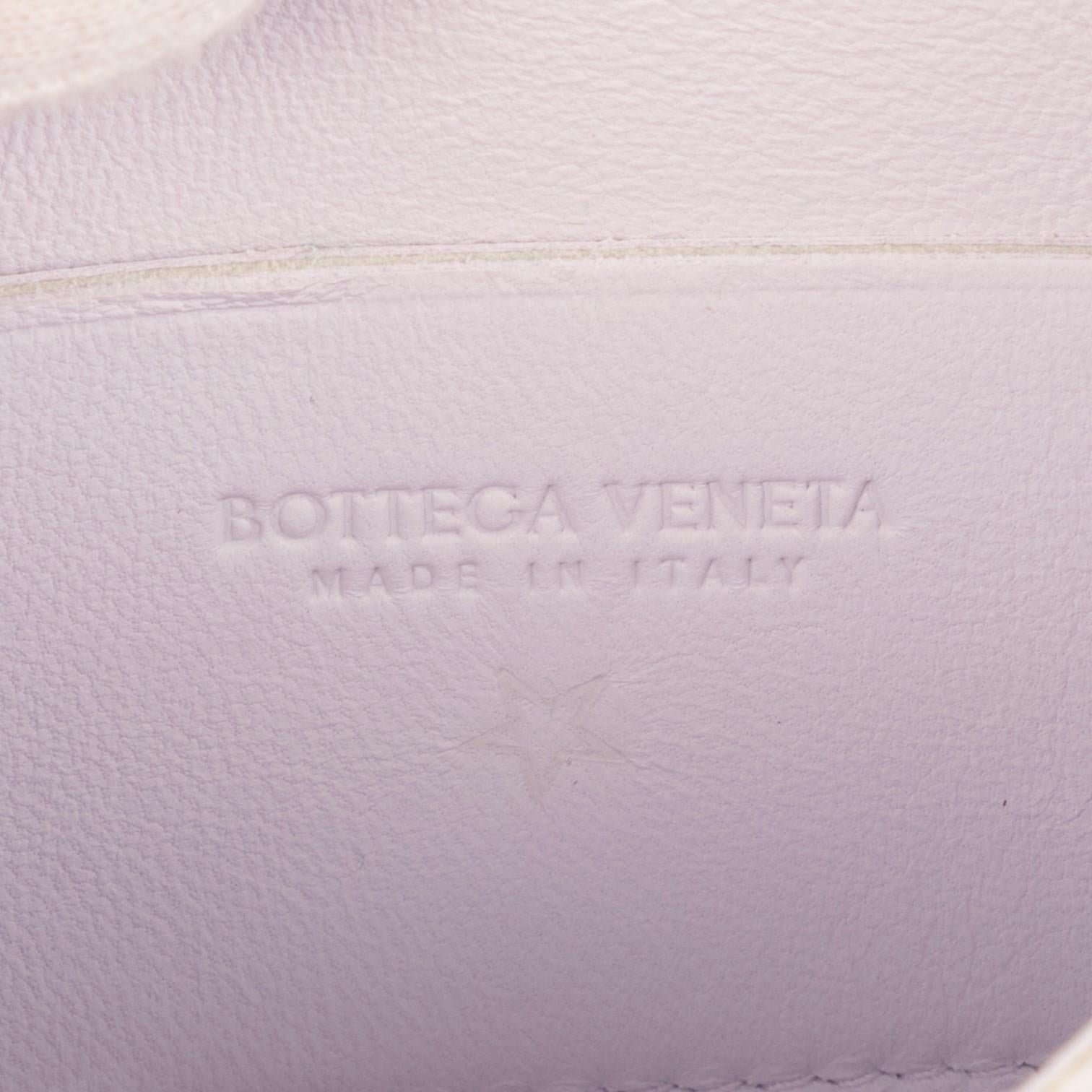 Bottega Veneta Mini Cassette Light Lilac Intrecciato Leather Shoulder Bag EAH021