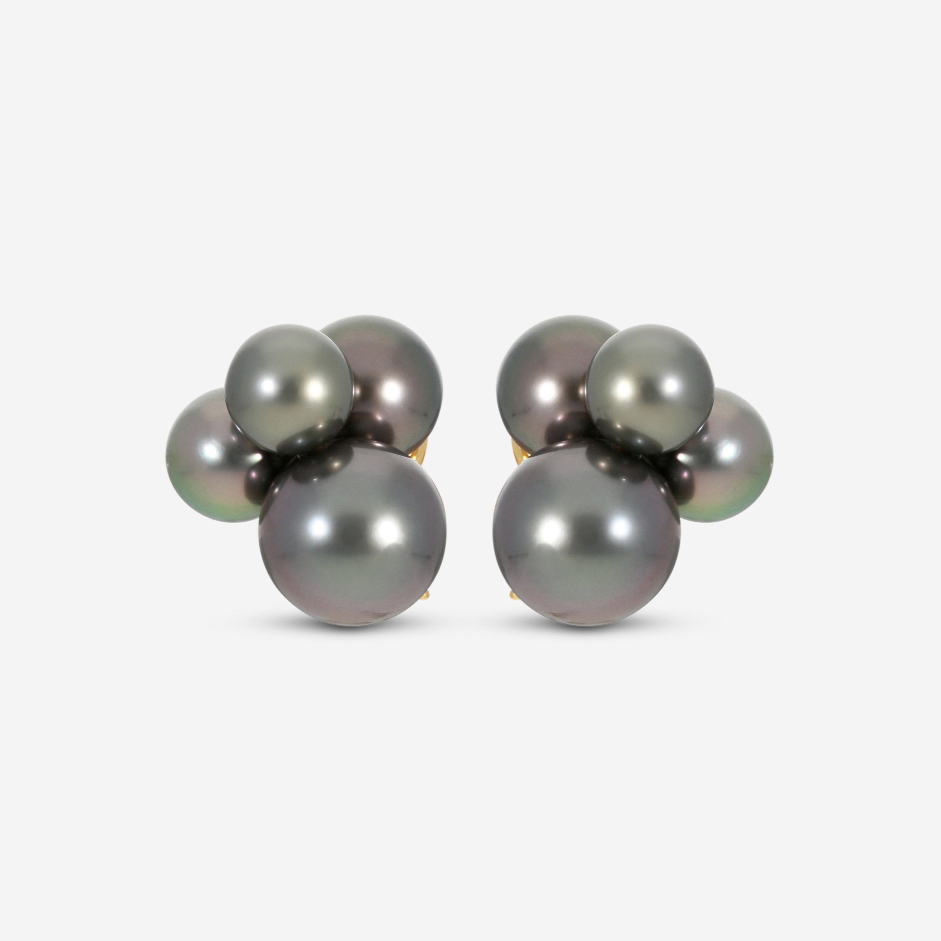 Assael 18K Yellow Gold Bubble Tahitian Cultured Pearl Earrings EBU4T-4 - THE SOLIST