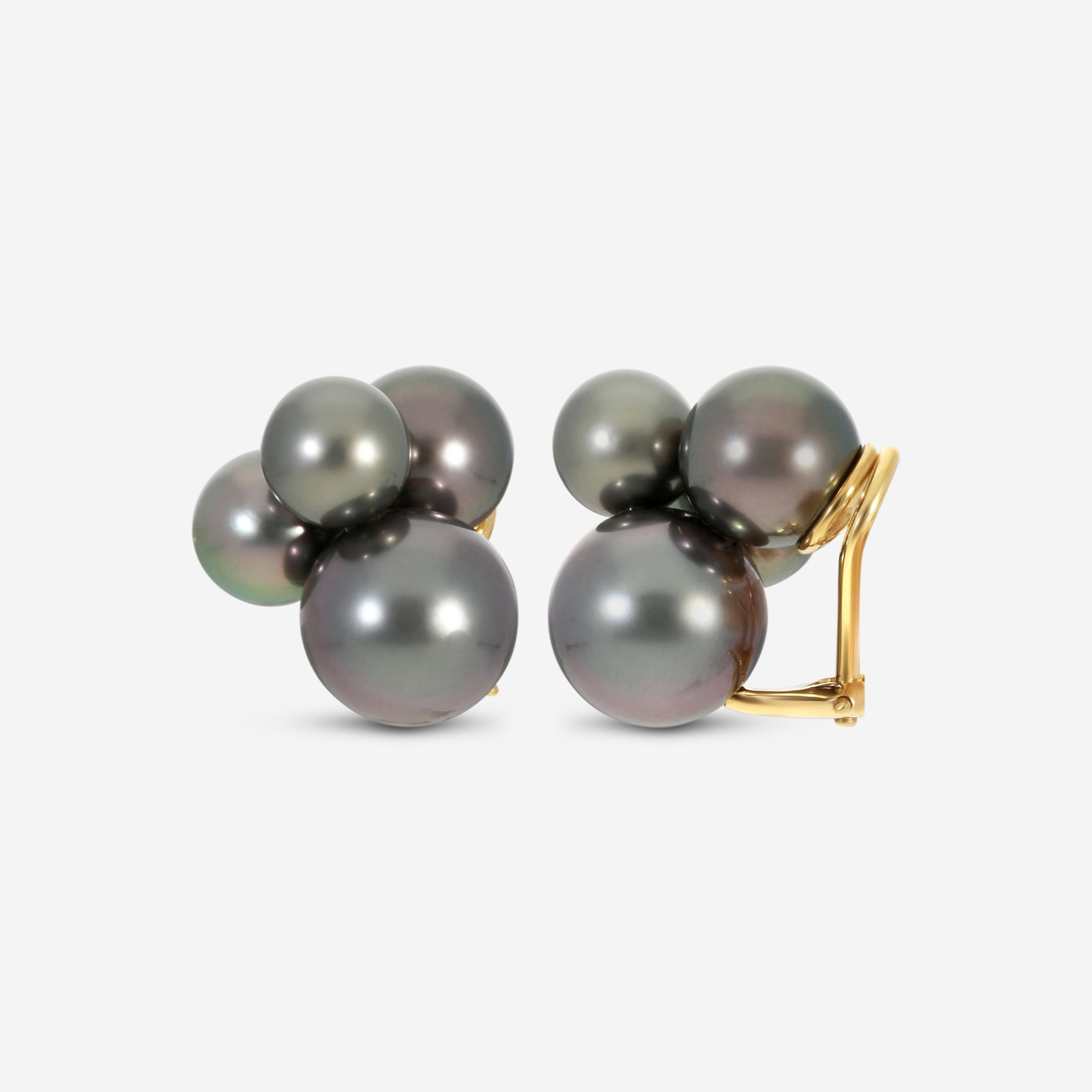 Assael 18K Yellow Gold Bubble Tahitian Cultured Pearl Earrings EBU4T-4 - THE SOLIST