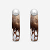 Assael 18K Yellow Gold Pearl & Pertified Wood Clip-On Earrings ECO-TPW00001