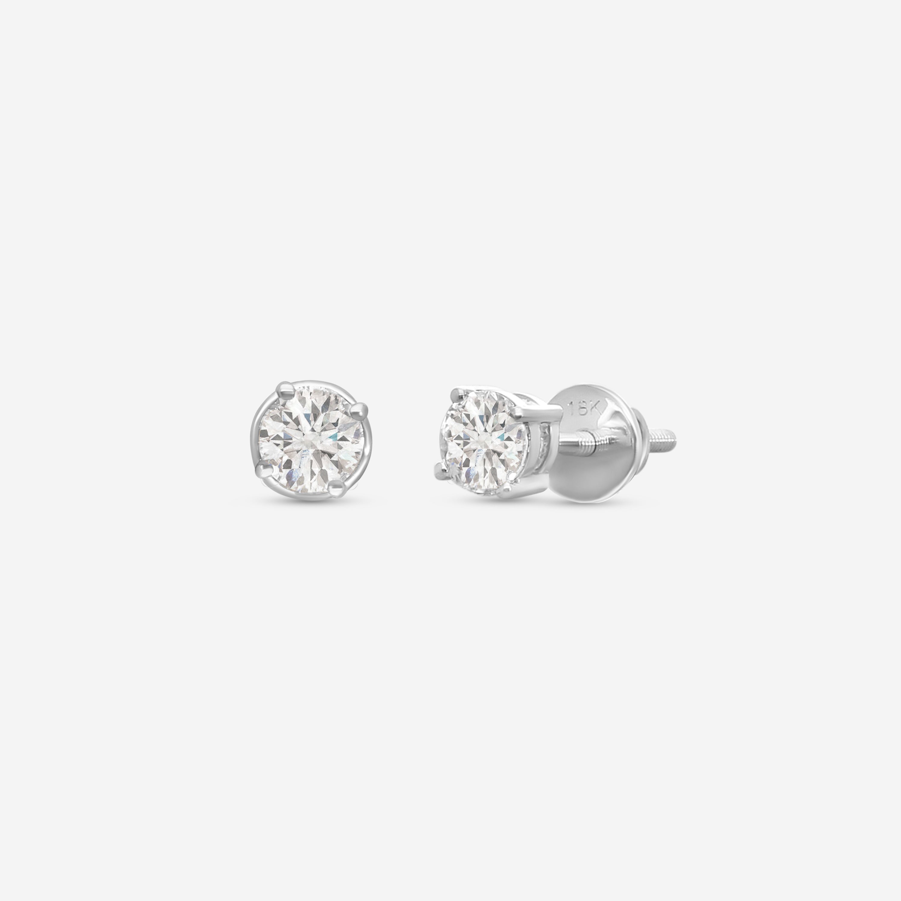 Ina Mar 18K White Gold Diamond Stud Earrings E42323