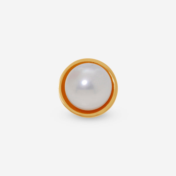 Assael 18K Yellow Gold Japanese Akoya Cultured Pearl Mono Stud Earring EG-HY1 - THE SOLIST