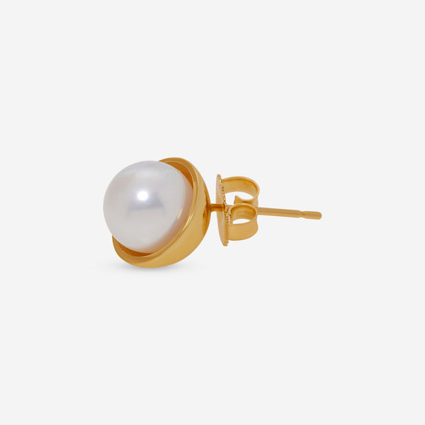 Assael 18K Yellow Gold Japanese Akoya Cultured Pearl Mono Stud Earring EG-HY1 - THE SOLIST