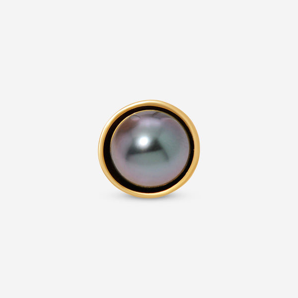 Assael 18K Gold Tahitian Natural Color Cultured Pearl Single Stud Earring EG-HYTH-1 - THE SOLIST