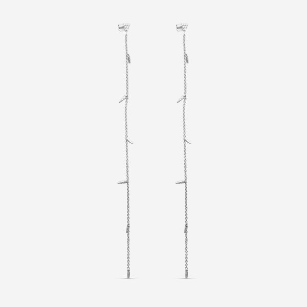 Sydney Evan 14K White Gold Diamond Fringe Drop Earrings EJP1593-W