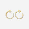 Sydney Evan Pavé 14K Yellow Gold Diamond Nail Hoop Earrings EJP1694-Y