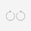 Sydney Evan Pavé 14K White Gold Diamond Nail Hoop Earrings EJP1711-W