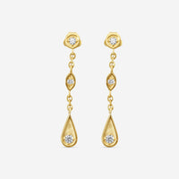Sydney Evan Marquise 14K Yellow Gold Diamond Teardrop Earrings EJP1760-Y