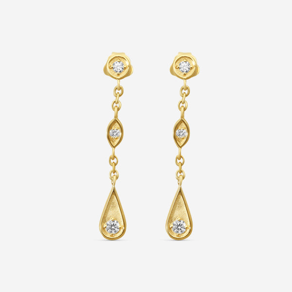 Sydney Evan Marquise 14K Yellow Gold Diamond Teardrop Earrings EJP1760-Y