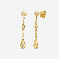 Sydney Evan Marquise 14K Yellow Gold Diamond Teardrop Earrings EJP1760-Y